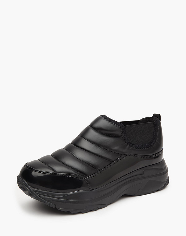 64-320124-0202 Ботинки женские текстиль-и.кожа/ворсин черн, Mascotte