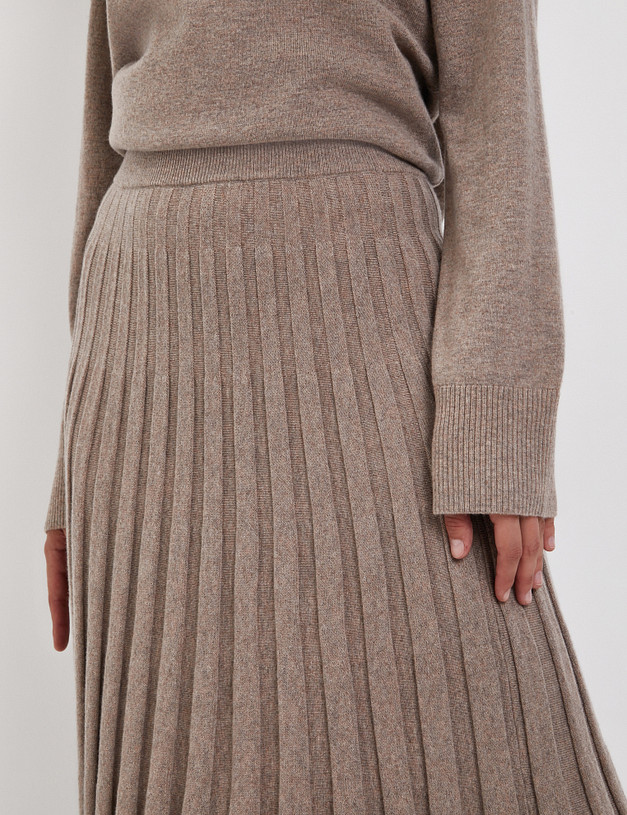 Бежевая женская юбка из шерсти MASCOTTE 852-4222-509 | ракурс 2