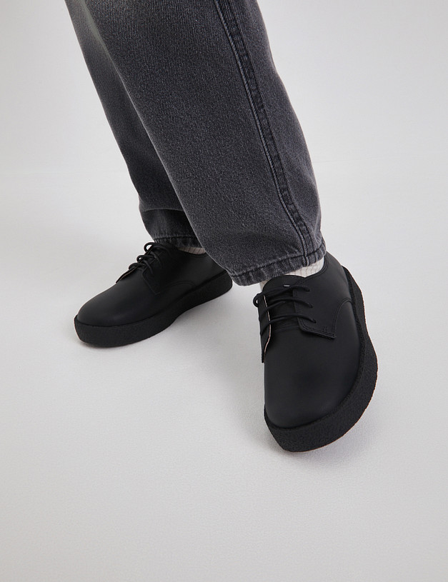 Черные детские полуботинки MASCOTTE 159-410211-0102 | ракурс 10