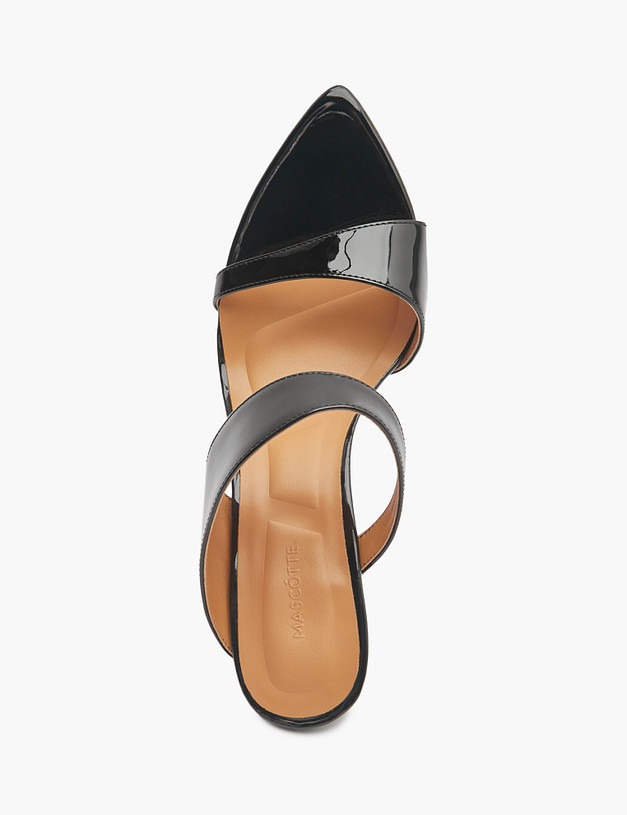 Черные лакированые женские мюли MASCOTTE 126-511012-3701M | ракурс 6 Черные лакированые женские мюли MASCOTTE 126-511012-3701M | ракурс 6
