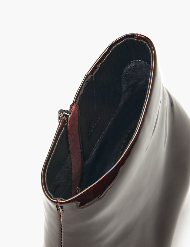 Бордовые женские лакированные ботильоны MASCOTTE 126-523721-3786M | ракурс 7