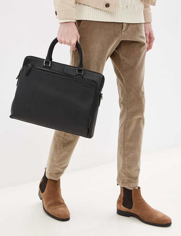 Черный мужской портфель MASCOTTE 602-1215-102 | ракурс 1