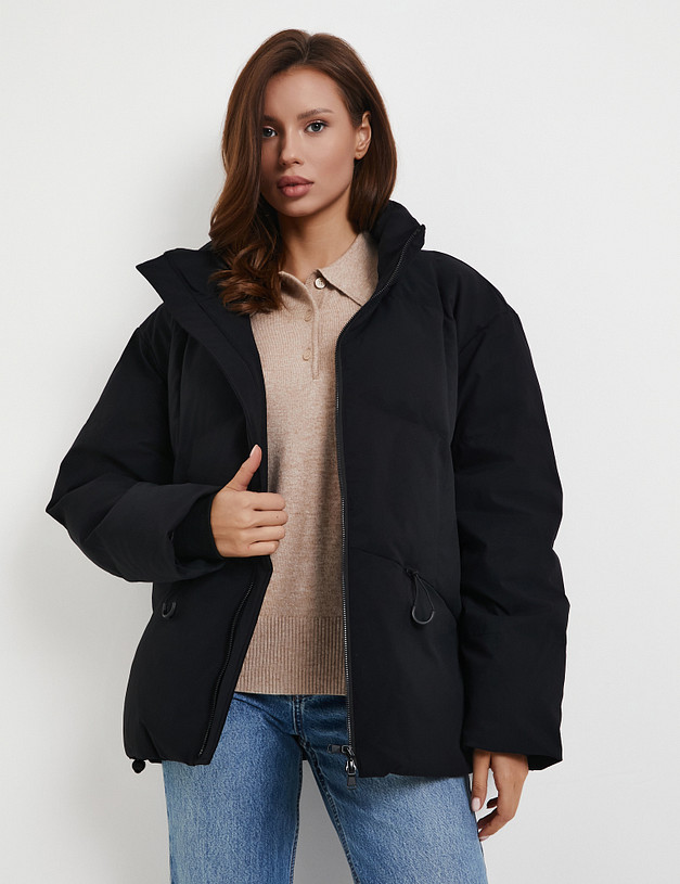 Черный женский пуховик MASCOTTE 971-5218-2402 | ракурс 3