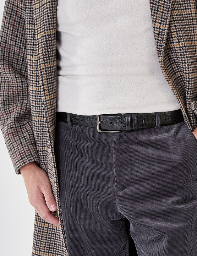 Черный мужской ремень MASCOTTE 727-1204-102 | ракурс 1