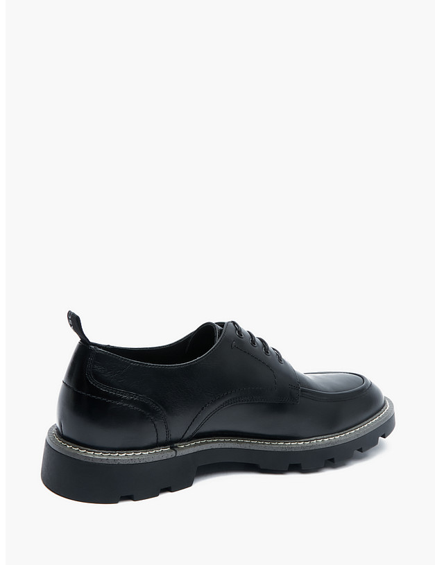 Черные мужские дерби с контрастным швом MASCOTTE 58-2210915-7120M | ракурс 3 Черные мужские дерби с контрастным швом MASCOTTE 58-2210915-7120M | ракурс 3