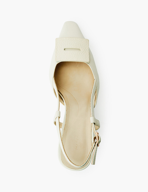 Молочные кожаные босоножки MASCOTTE 233-3181614-7103M | ракурс 4