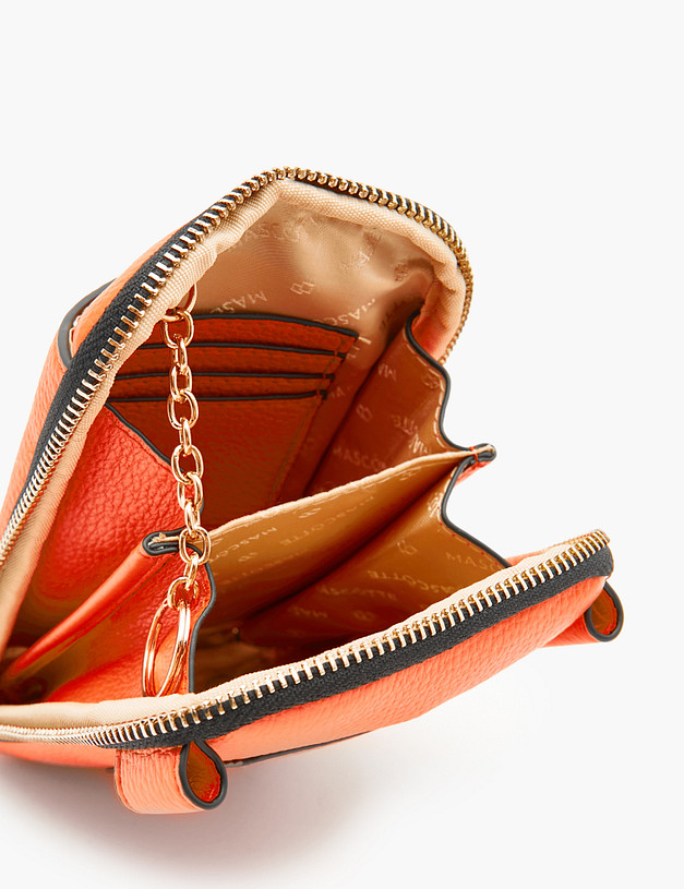 Оранжевая женская сумка для мобильного MASCOTTE 610-3101-613 | ракурс 4
