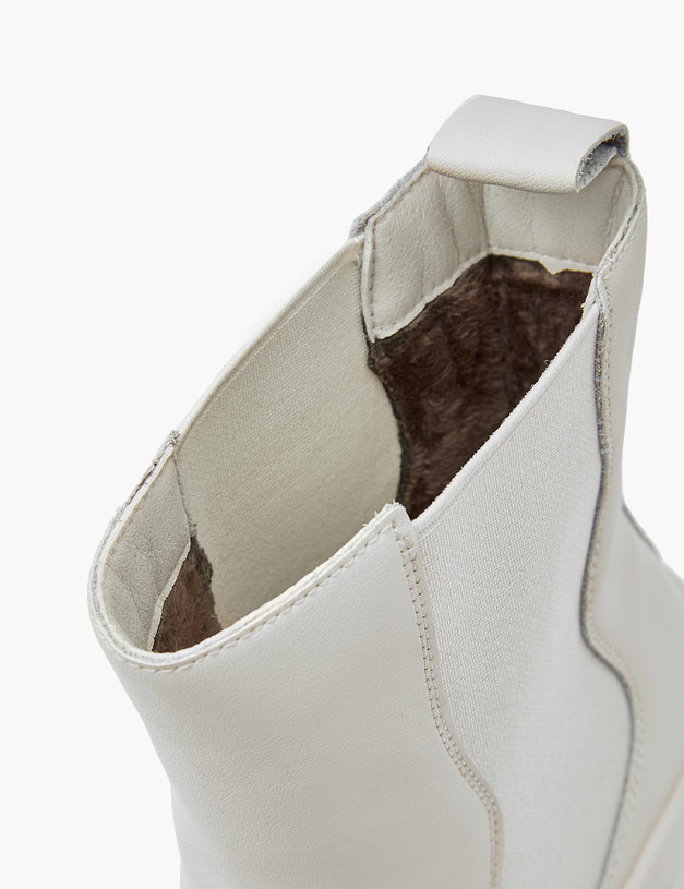 Молочные женские челси на платформе MASCOTTE 234-324721-0601 | ракурс 7