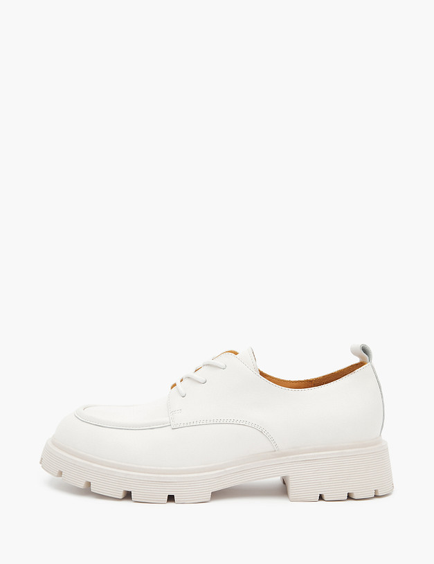 Белые кожаные женские дерби MASCOTTE 58-220812-4156M | ракурс 1