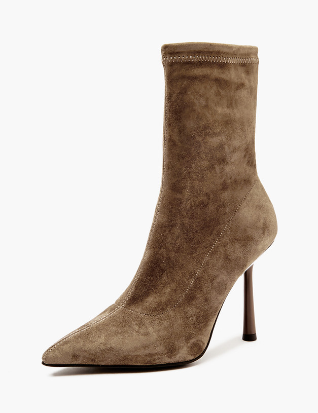 Женские ботильоны на шпильке песочного цвета MASCOTTE 100-410221-0604 | ракурс 3