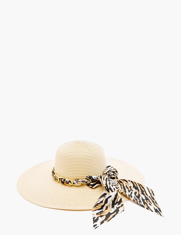 Бежевая женская шляпа MASCOTTE 756-3124-1001 | ракурс 3 Бежевая женская шляпа MASCOTTE 756-3124-1001 | ракурс 3