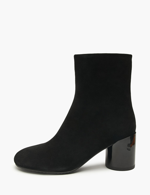 Черные женские велюровые ботильоны MASCOTTE 234-529921-0602 | ракурс 1