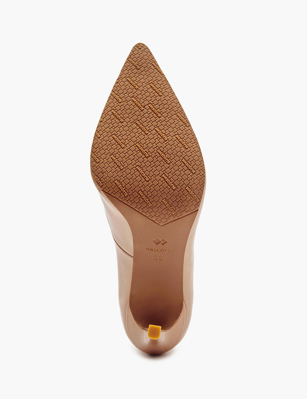 Бежевые лакированные женские туфли MASCOTTE 100-410911-3714M | ракурс 5