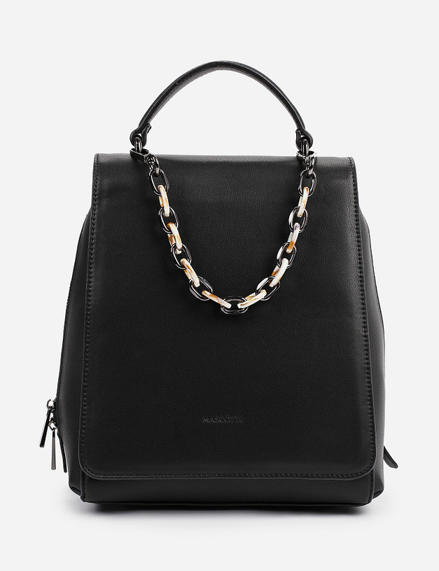 Черный женский рюкзак MASCOTTE 610-1210-602 | ракурс 2 Черный женский рюкзак MASCOTTE 610-1210-602 | ракурс 2