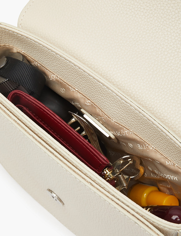 Бежевая женская сумка-седло MASCOTTE 660-3205-108 | ракурс 6 Бежевая женская сумка-седло MASCOTTE 660-3205-108 | ракурс 6