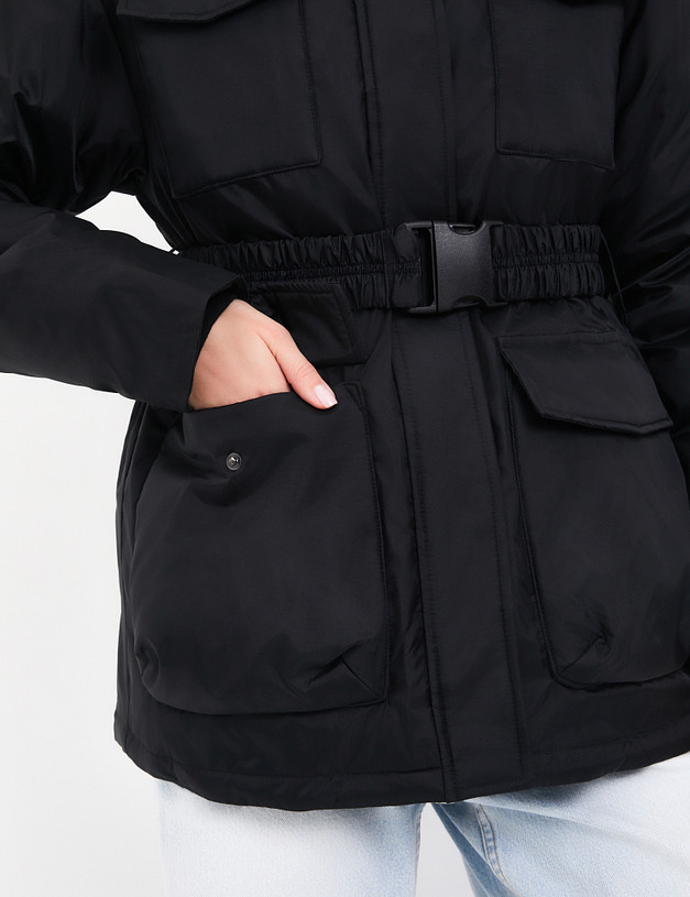 Черная женская зимняя куртка MASCOTTE 885-4205-2402 | ракурс 5 Черная женская зимняя куртка MASCOTTE 885-4205-2402 | ракурс 5