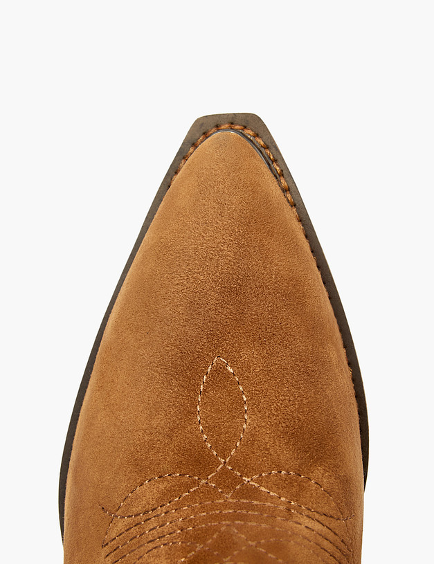 Коричневые женские казаки с вышивкой MASCOTTE 233-520922-0609 | ракурс 4