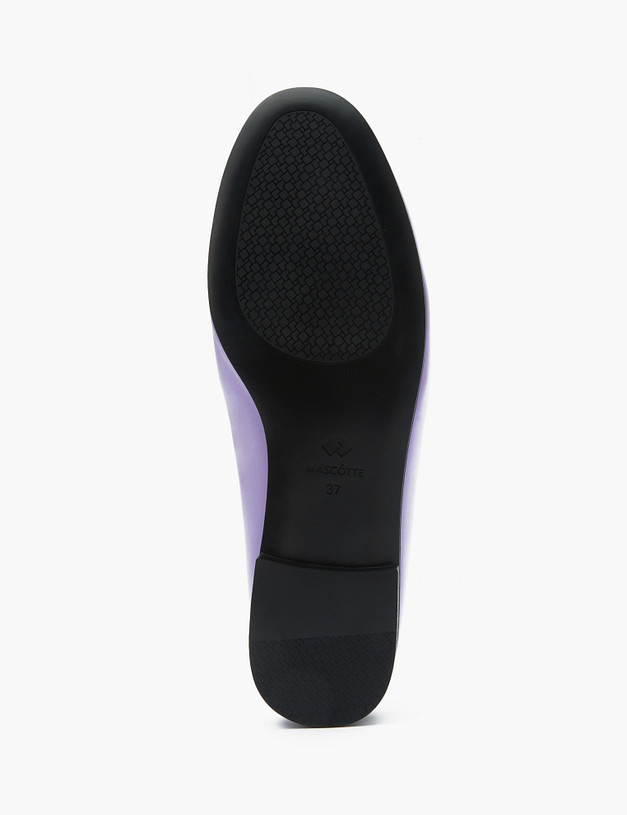 Фиолетовые кожаные женские сабо MASCOTTE 171-210411-6526M | ракурс 8