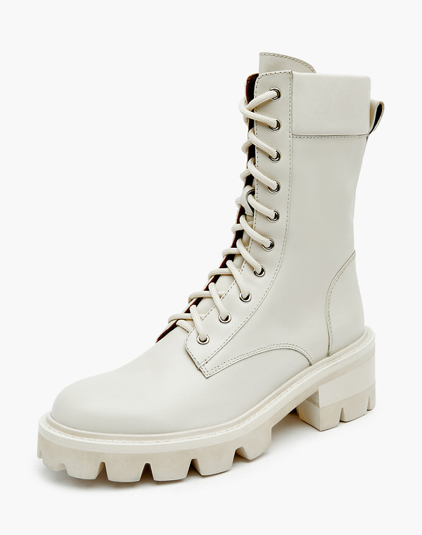 172-3200723-7115M Ботинки женские нат.кожа/ворсин-нат.кожа бел, Mascotte