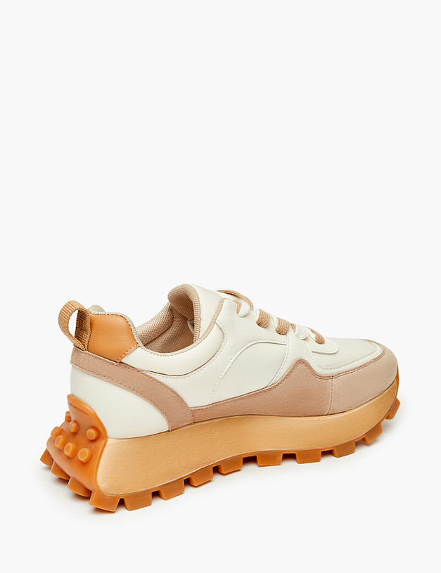 Бежевые женские кроссовки MASCOTTE 234-324221-0608 | ракурс 3