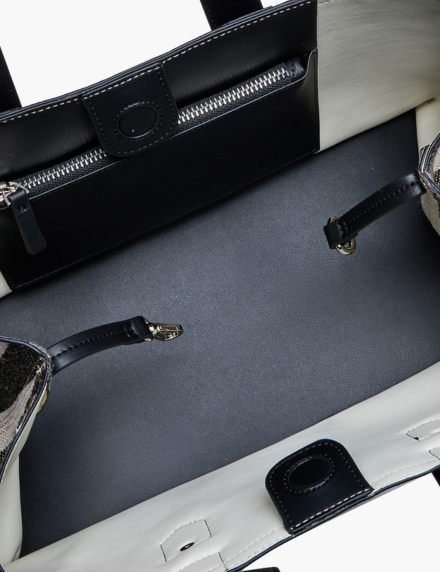 Черно-белая женская сумка MASCOTTE 660-6132-221 | ракурс 3