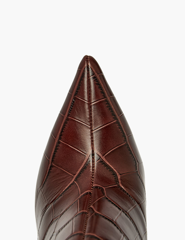 Коричневые женские сапоги с тиснением MASCOTTE 175-5281022-0109 | ракурс 5