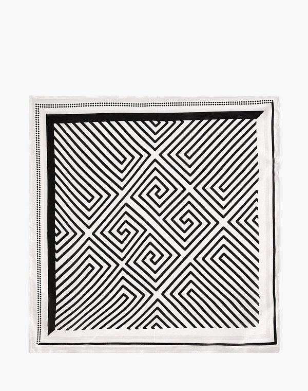 766-6141-2121 Платок женский черн/бел, Mascotte