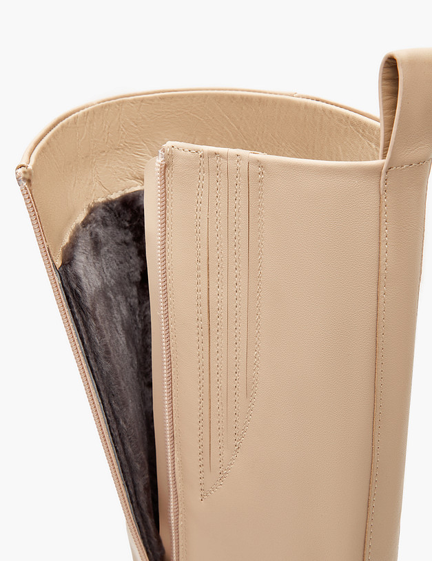Бежевые женские зимние сапоги MASCOTTE 233-322432-4164M | ракурс 6 Бежевые женские зимние сапоги MASCOTTE 233-322432-4164M | ракурс 6