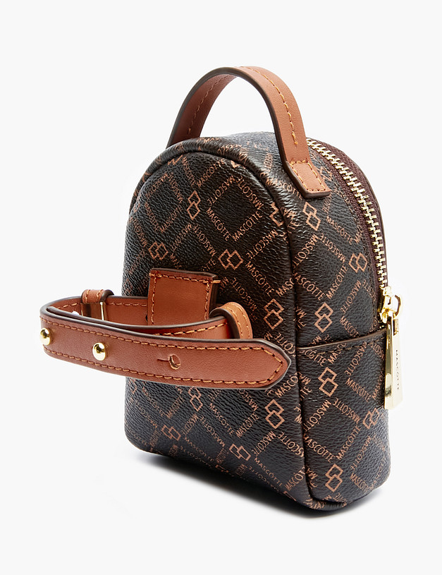 Коричневый женский мини-рюкзак MASCOTTE 602-2213-609 | ракурс 3