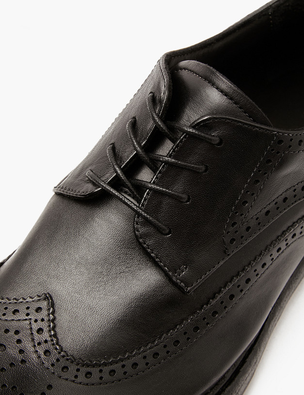 Premium черные мужские броги MASCOTTE 128-414611-0102 | ракурс 6