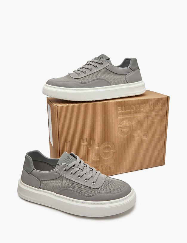 Серые мужские текстильные кеды с сетчатыми вставками MASCOTTE 234-513722-0210 | ракурс 7 Серые мужские текстильные кеды с сетчатыми вставками MASCOTTE 234-513722-0210 | ракурс 7