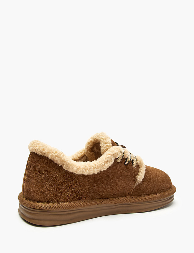 Коричневые женские зимние полуботинки MASCOTTE 234-526052-0209 | ракурс 3