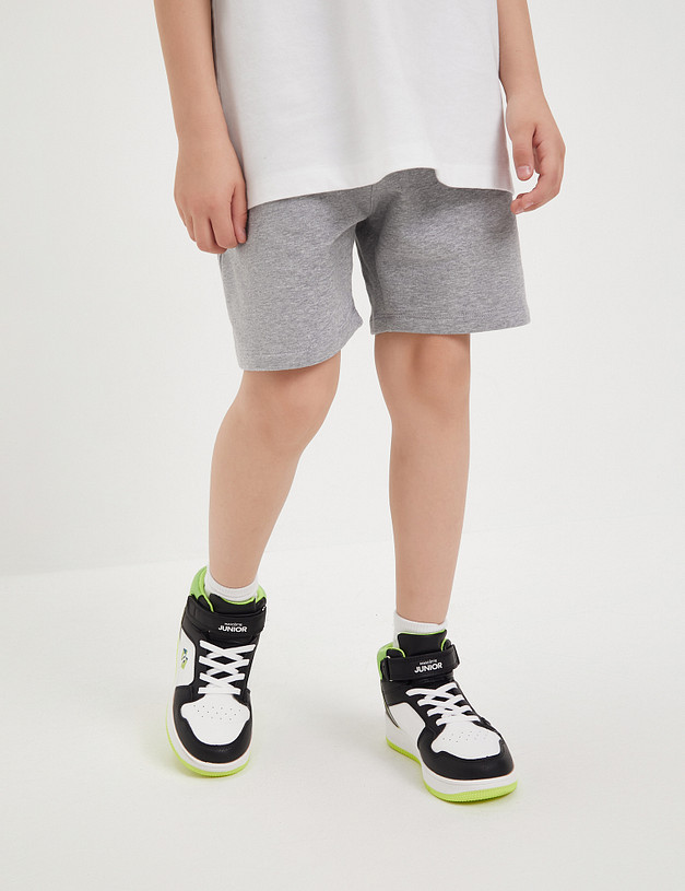 Черные высокие детские кроссовки с липучкой MASCOTTE 18-411622-0602 | ракурс 9 Черные высокие детские кроссовки с липучкой MASCOTTE 18-411622-0602 | ракурс 9