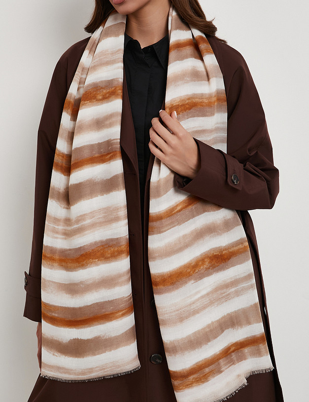 Коричневый женский шарф MASCOTTE 766-6127-2409 | ракурс 2