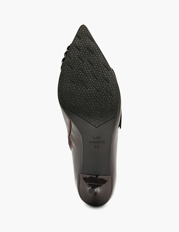 Бордовые женские лакированные ботильоны MASCOTTE 126-523721-3786M | ракурс 6