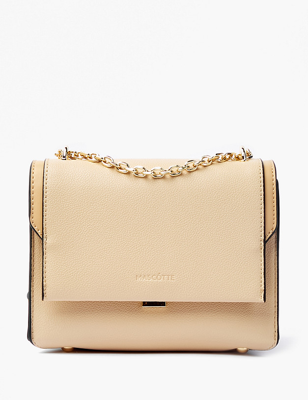Бежевая женская сумка кросс-боди на цепочке MASCOTTE 610-2105-608 | ракурс 2