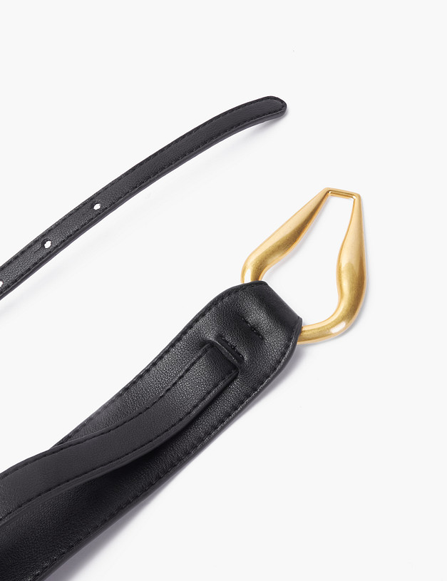 Черный женский ремень MASCOTTE 703-2110-602 | ракурс 2