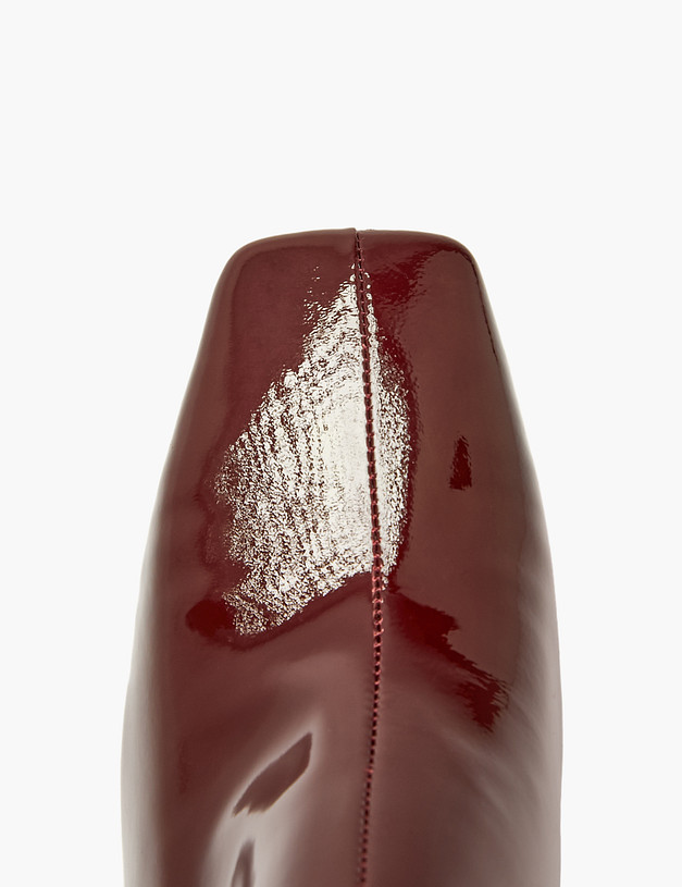 Бордовые женские лакированные ботильоны MASCOTTE 126-424022-0705 | ракурс 4