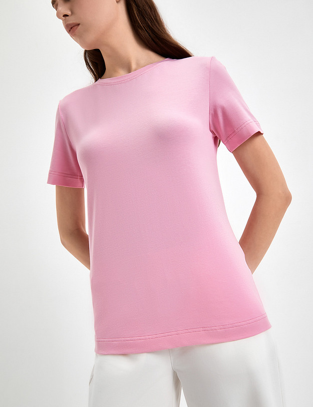Розовая женская футболка MASCOTTE 790-3114-2606 | ракурс 7
