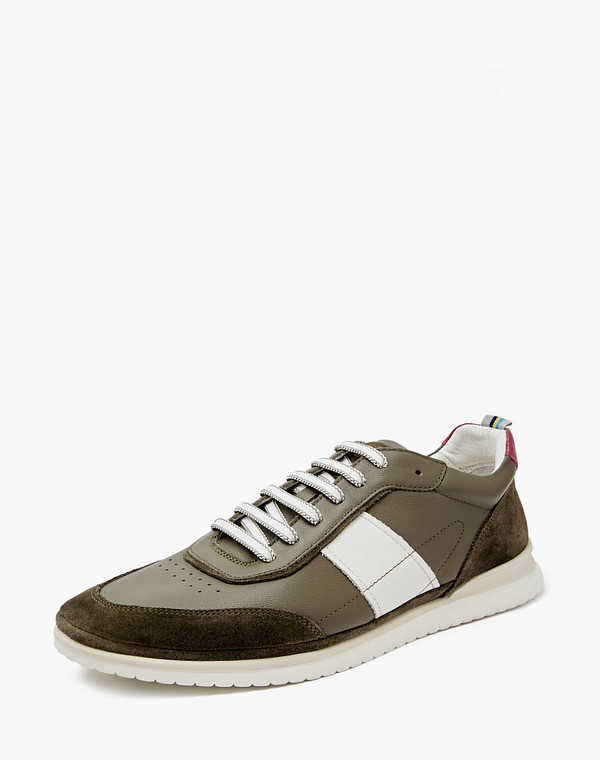 175-4110711-8104M Полуботинки для активного отдыха мужские нат.кожа-велюр/нат.кожа-текстиль зелен, Mascotte