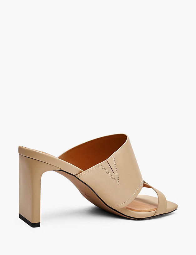 Бежевые женские мюли MASCOTTE 234-611211-6554M | ракурс 3