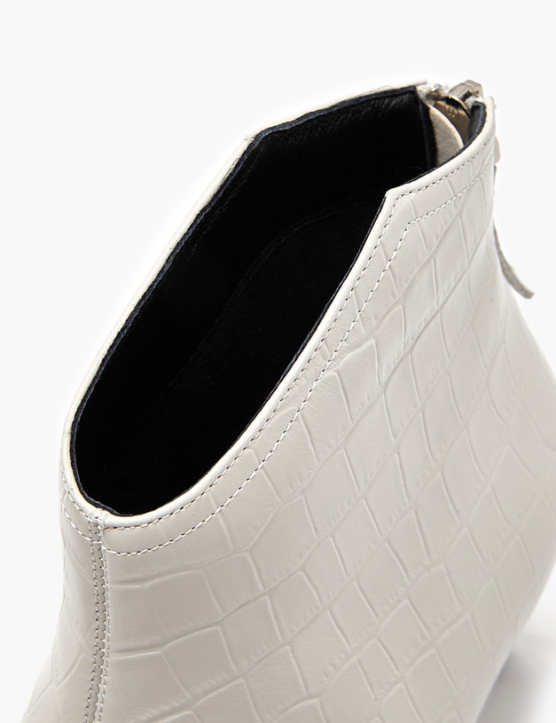 Молочные женские ботильоны с тиснением под рептилию MASCOTTE 126-410721-0101 | ракурс 7