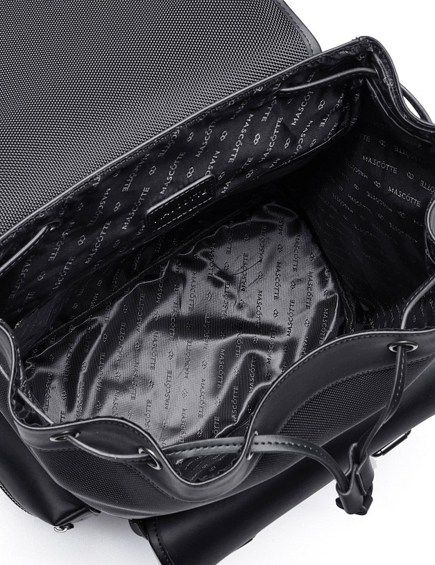 Черный мужской рюкзак MASCOTTE 604-5128-202 | ракурс 5 Черный мужской рюкзак MASCOTTE 604-5128-202 | ракурс 5