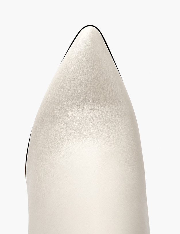 Молочные женские ботильоны из кожи MASCOTTE 100-210327-0501 | ракурс 6