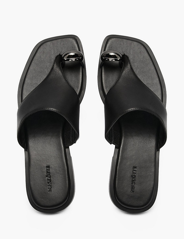 Черные женские сабо MASCOTTE 233-615111-3501M | ракурс 4