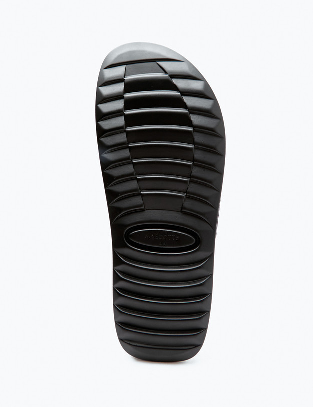Черные кожаные мужские сабо MASCOTTE 128-413262-0102 | ракурс 6