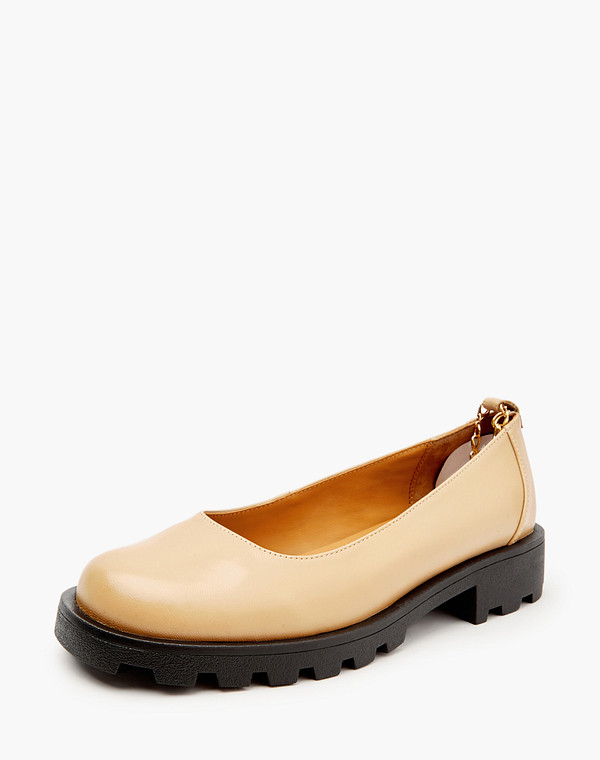 233-4124211-0508 Туфли женские нат.кожа/нат.кожа беж, Mascotte