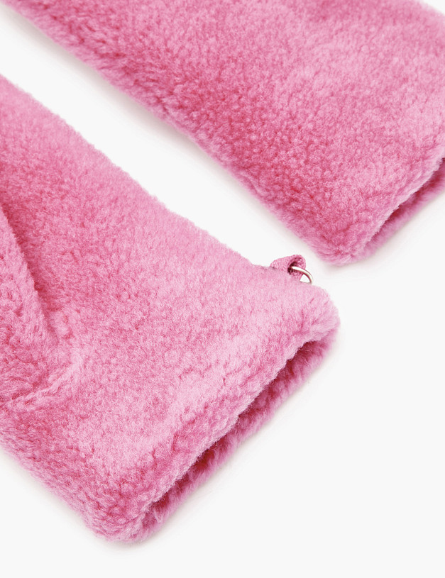Розовые шерстяные женские варежки MASCOTTE 717-3212-506 | ракурс 4