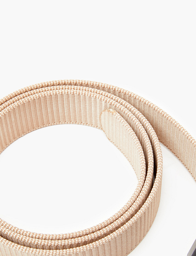 Бежевый ремень из текстиля MASCOTTE 701-3216-213 | ракурс 4