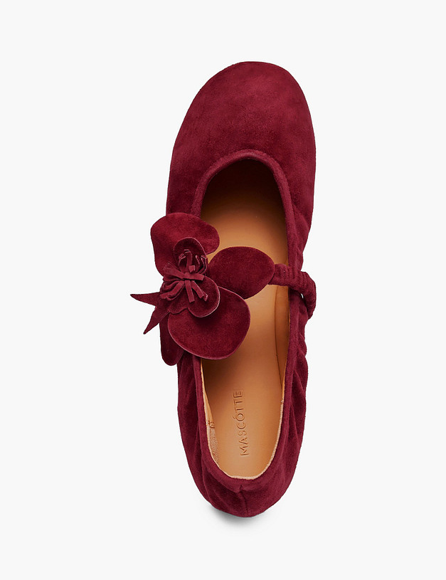 Бордовые женские балетки MASCOTTE 233-6103113-4685M | ракурс 4